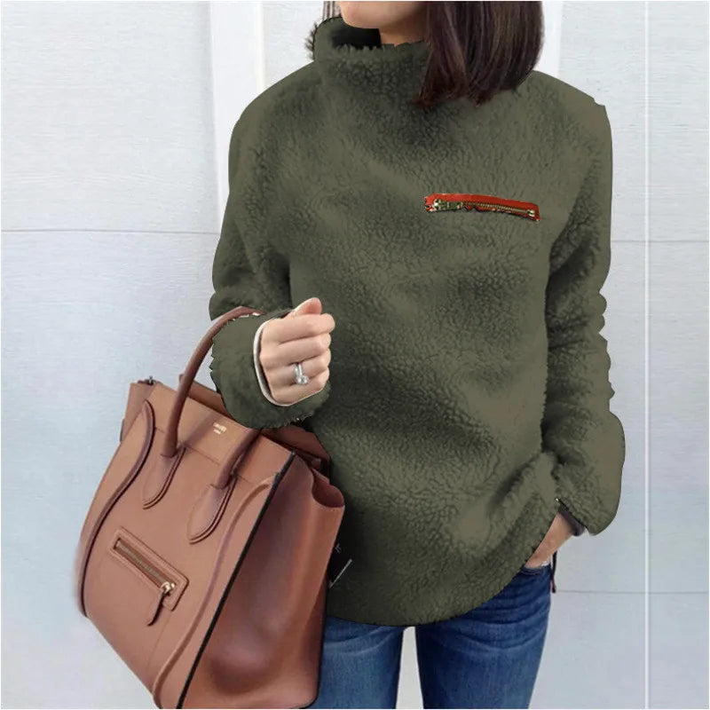 Cozy winter turtleneck sweater soft stylish sexy