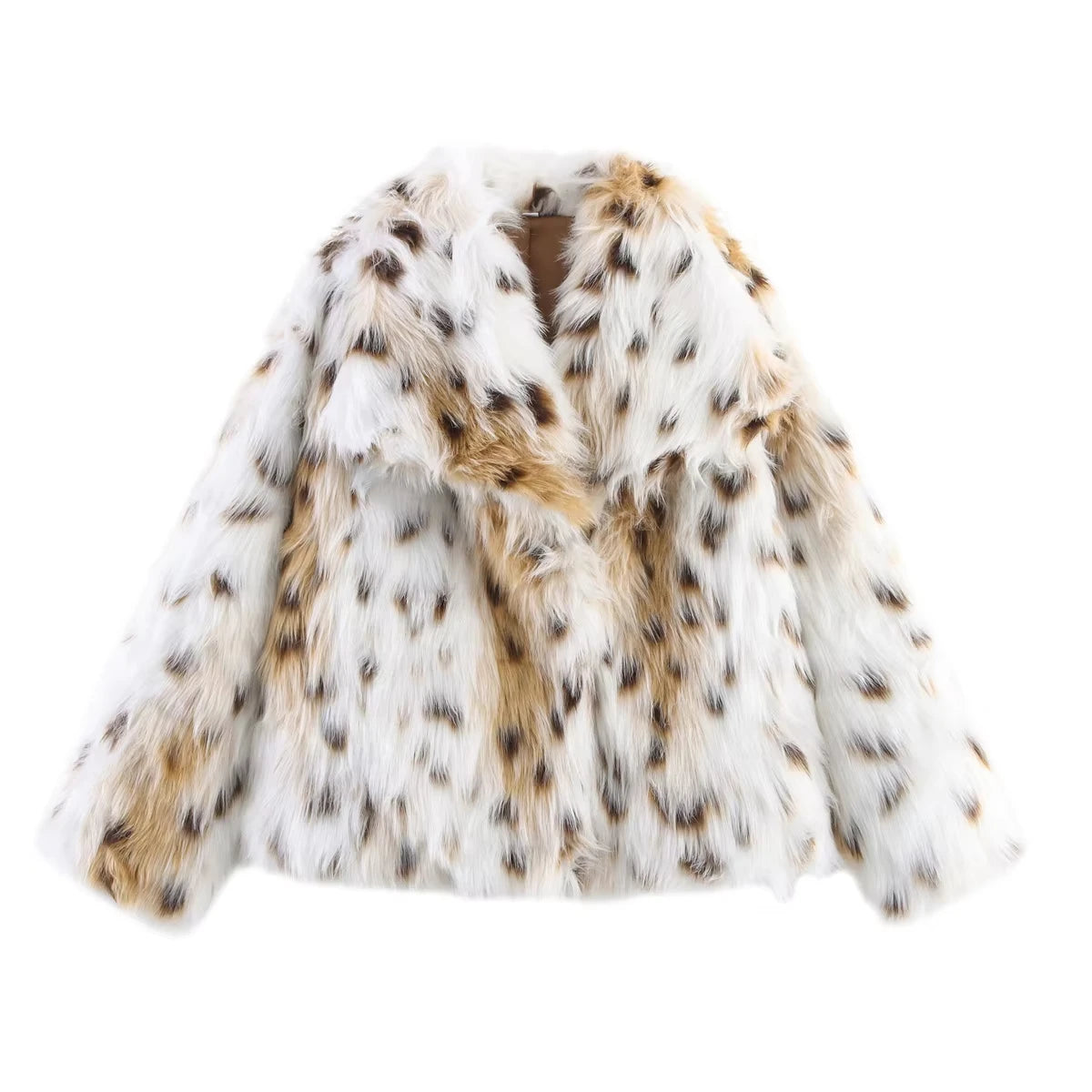 HH Women Faux Fur Coat – Warm Fluffy Jacket