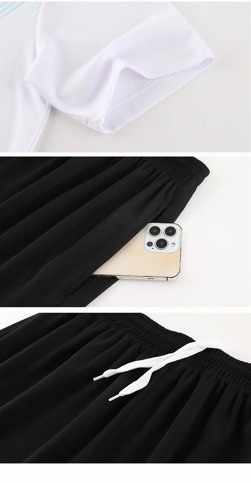 Men's Summer T-shirt & Shorts Set Stylish Tennis & Badminton Sportswear