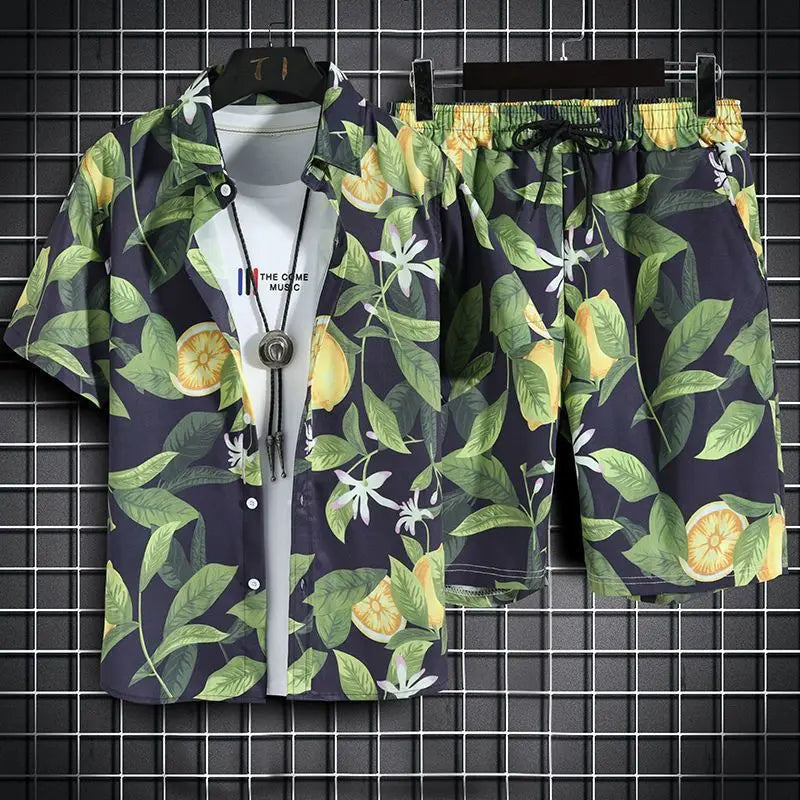 Men’s Hawaiian Beach Set – Quick Dry Summer Outfit