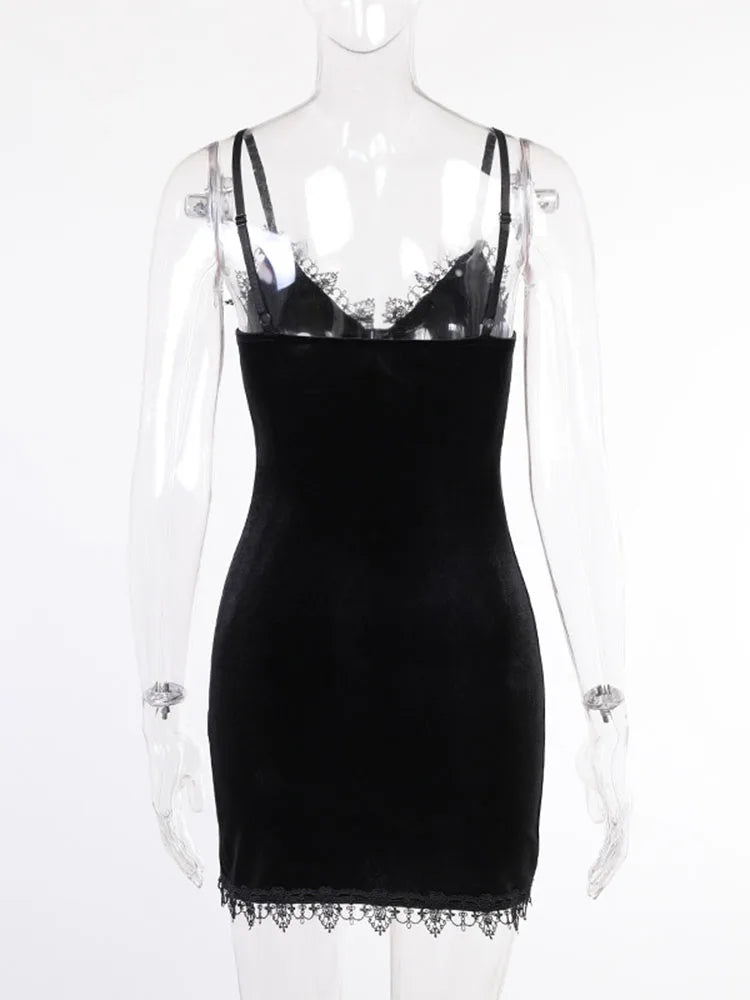 Sexy Black Goth Mini Dress