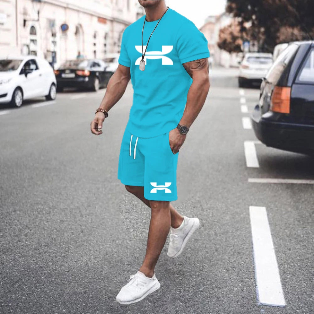 Men's 2025 Summer Casual Tracksuit – T-Shirt & Shorts