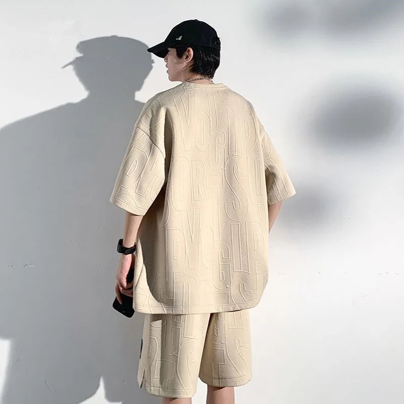 5 3D Men's Summer Tracksuit – T-shirt & Shorts Set 2025