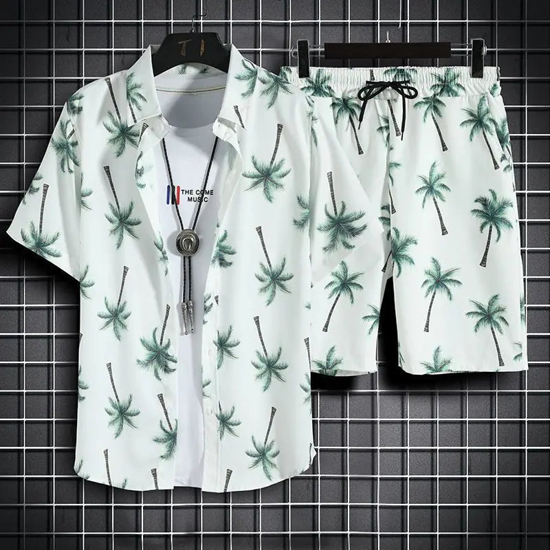 Men’s Hawaiian Beach Set – Quick Dry Summer Outfit