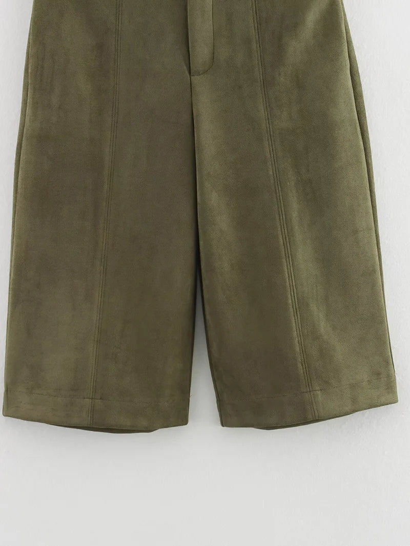 Women Two-Piece: High-Waist Shorts & Loose Jacket