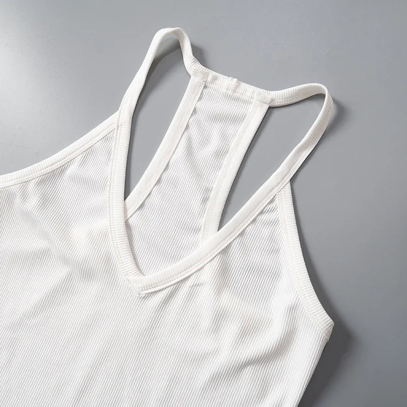 Women’s V-Neck Ribbed Tank Top – Spring/Summer 2025