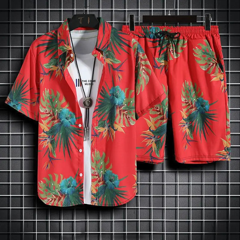 Men’s Hawaiian Beach Set – Quick Dry Summer Outfit