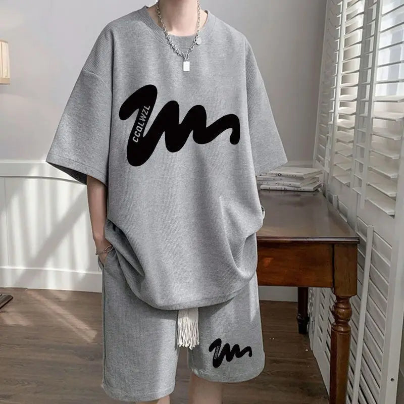 Men's Summer Casual T-Shirt & Shorts Set