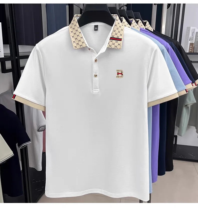 Luxury B letter polo shirt men summer fashion