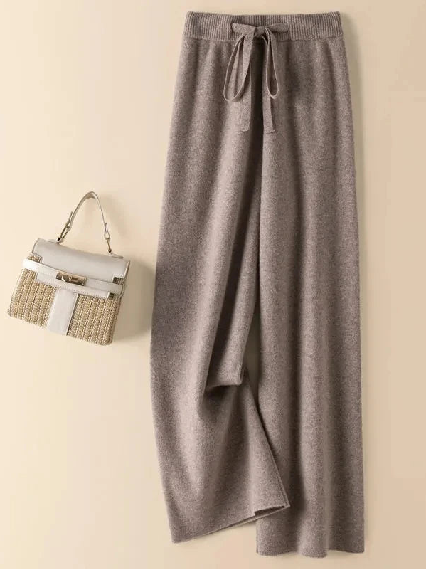 Thick Warm Knit High Waist Straight Women's Pants