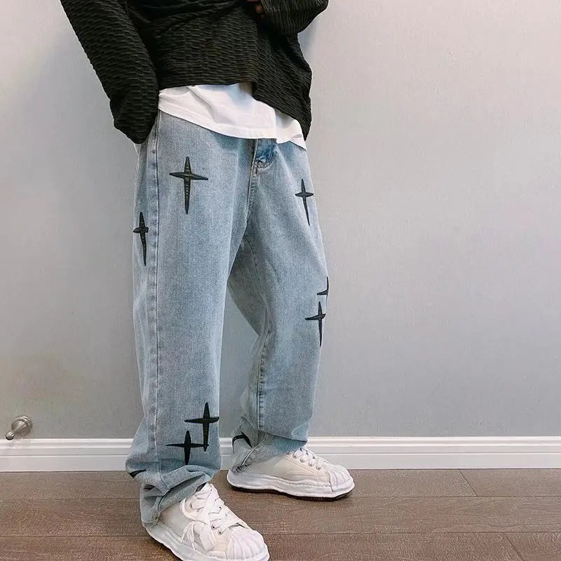 Men's Baggy Wide Leg Streetwear Jeans