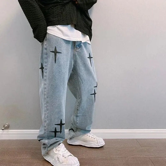 Men's Baggy Wide Leg Streetwear Jeans