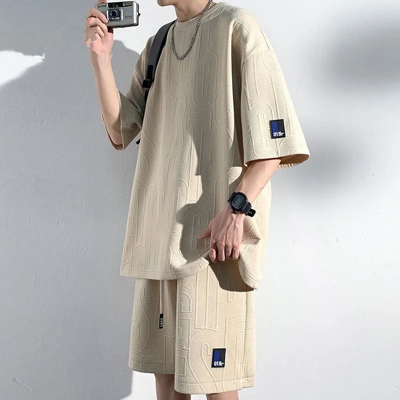 5 3D Men's Summer Tracksuit – T-shirt & Shorts Set 2025