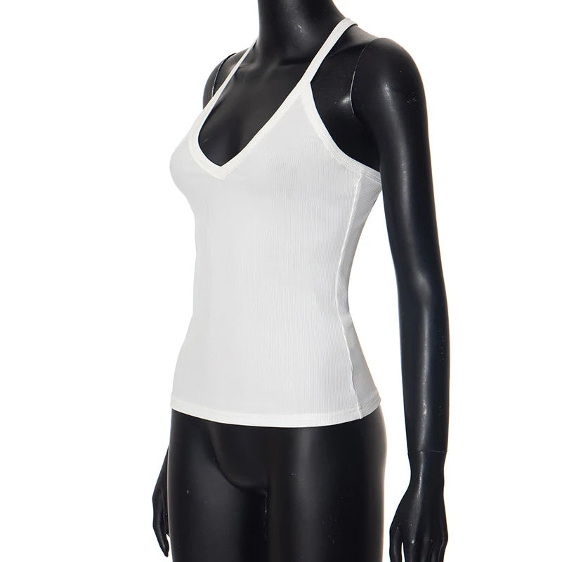 Women’s V-Neck Ribbed Tank Top – Spring/Summer 2025