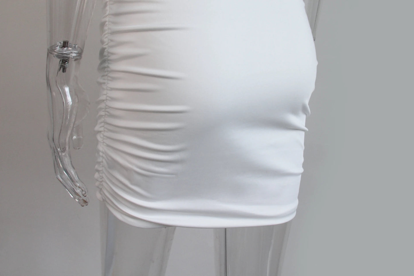 Sexy White Bodycon Mini Dress – Backless Party