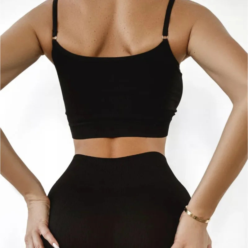 Women's Seamless Russian Yoga Set – Vest & Pants