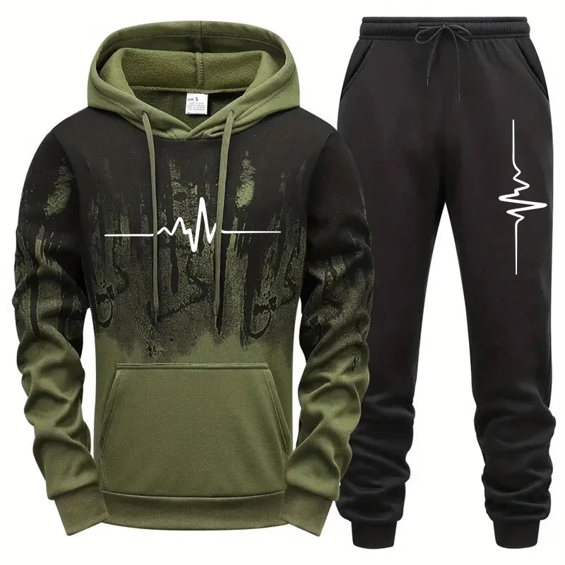 Men's Tracksuit Set Casual Jogging Hoodie & Sweatpants Sportswear