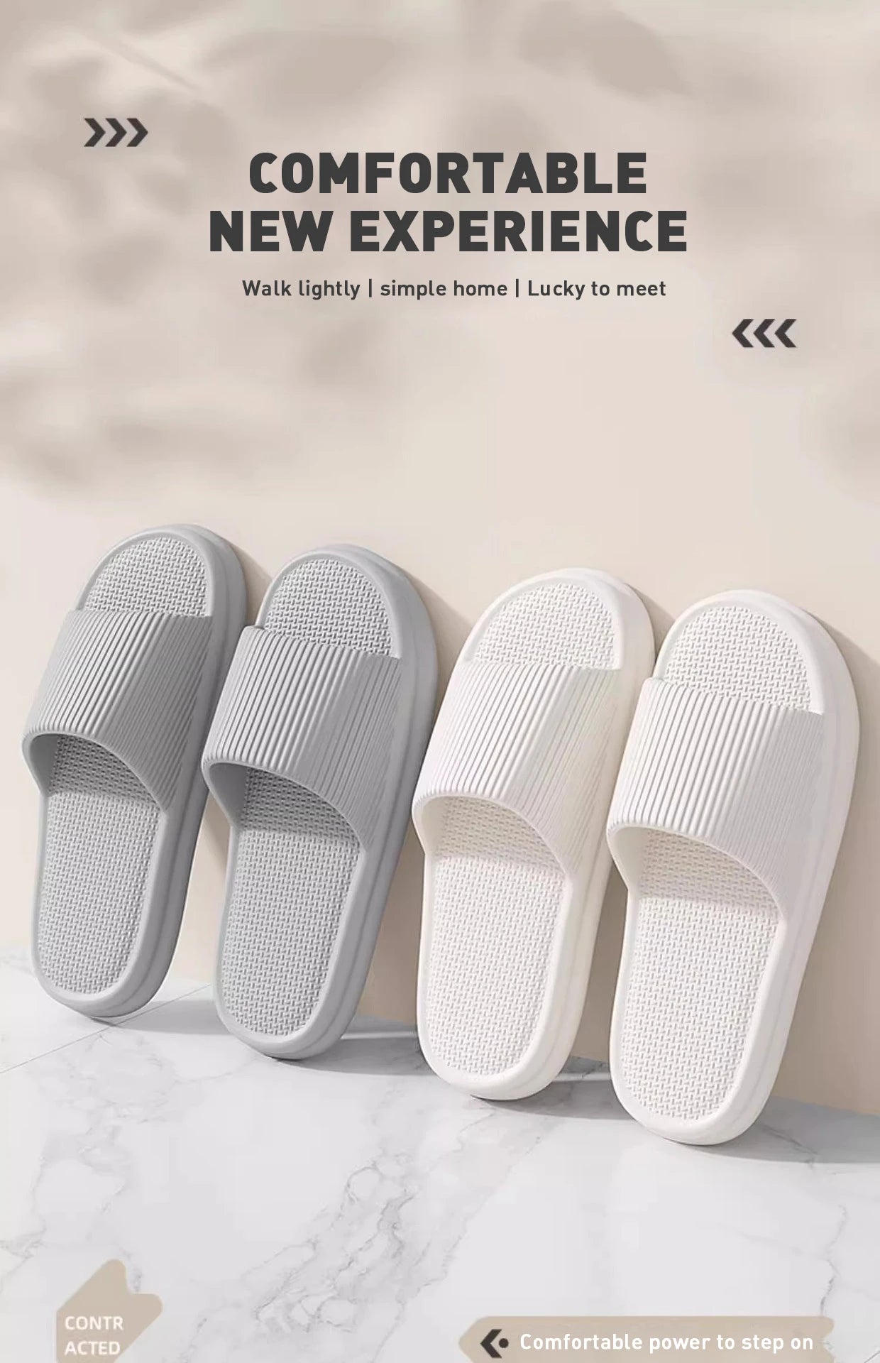 Unisex summer EVA slippers, non-slip, lightweight, comfy
