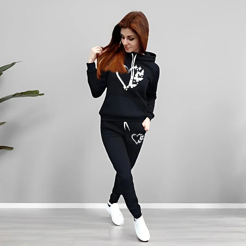 Women's Butterfly Jogger Set – Hoodie & Sweatpants 2025