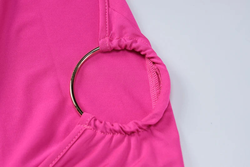 Hugcitar One Shoulder Backless Ruched Maxi Dress Women Y2K