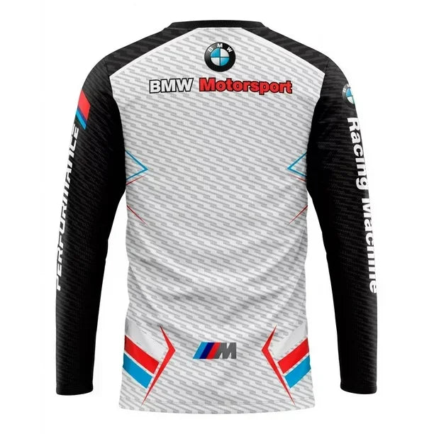 BMW MOTO Racing Cycling Suit Black White Performance Shirt