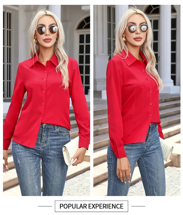 Women's Casual Long Sleeve Shirt Loose Fashion Top
