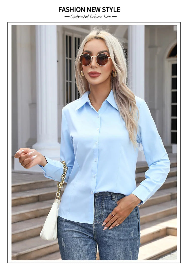 Women's Casual Long Sleeve Shirt Loose Fashion Top