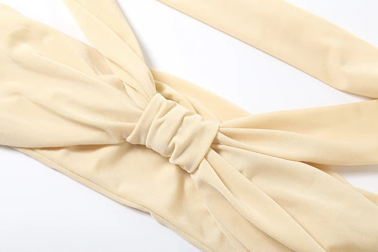 Weird Puss Patchwork 2-Piece Set – Backless Crop Top & Skirt