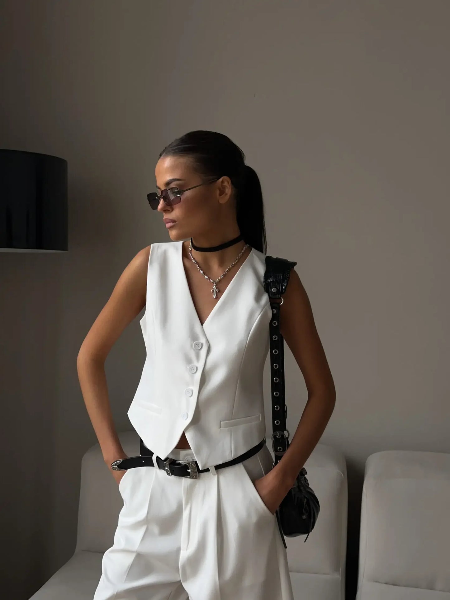 Wolfeel Women's Summer 2-Piece Vest & Shorts Set