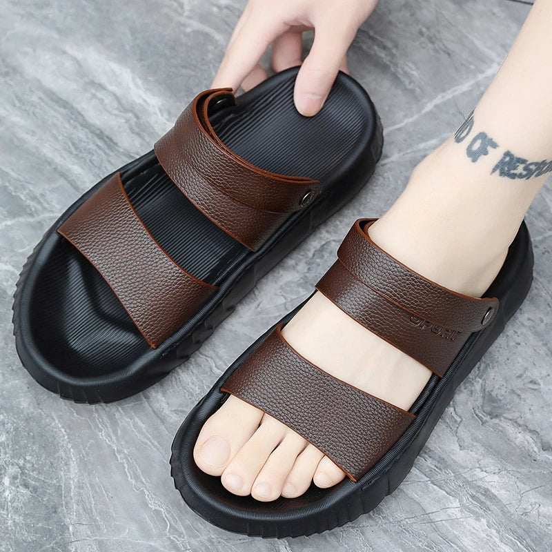 Men's casual summer sandals soft sole beach shoes