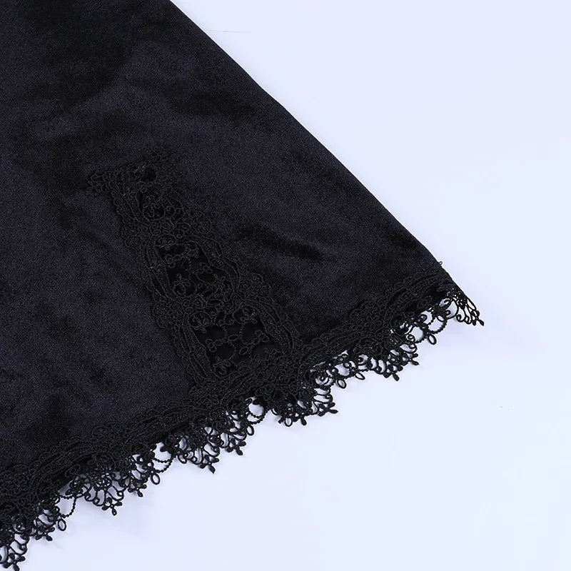 Sexy Black Goth Mini Dress