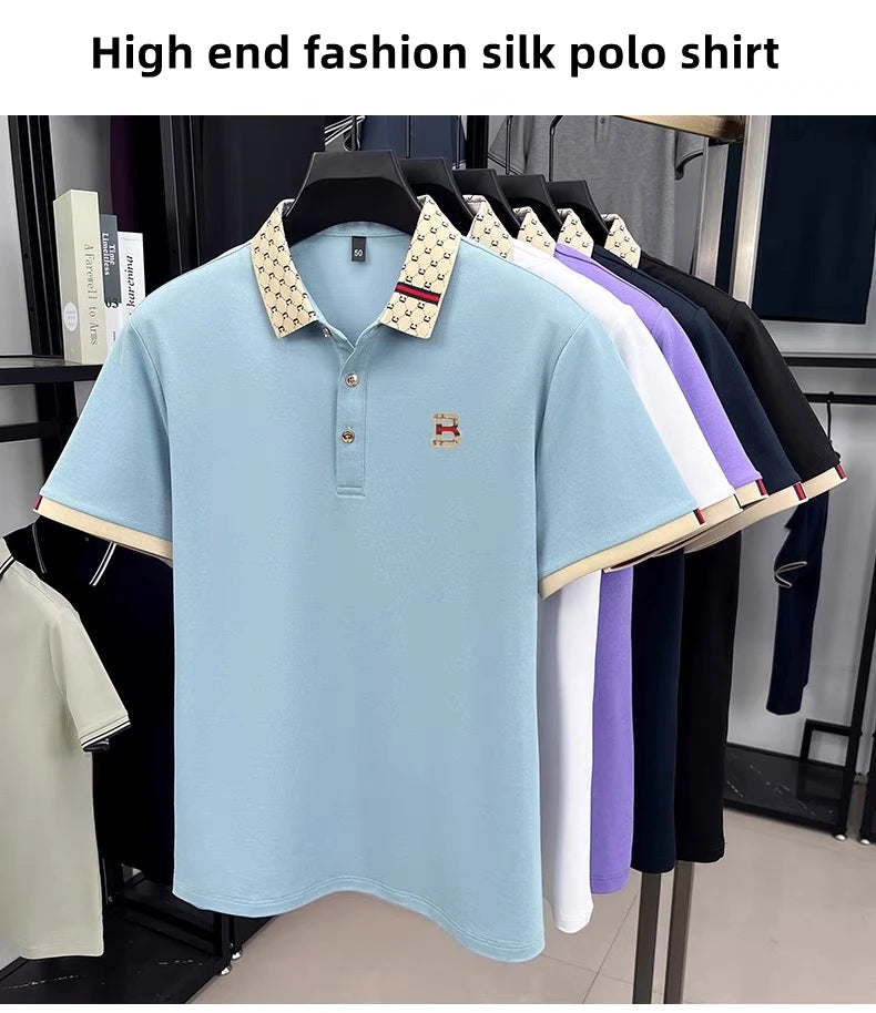Luxury B letter polo shirt men summer fashion