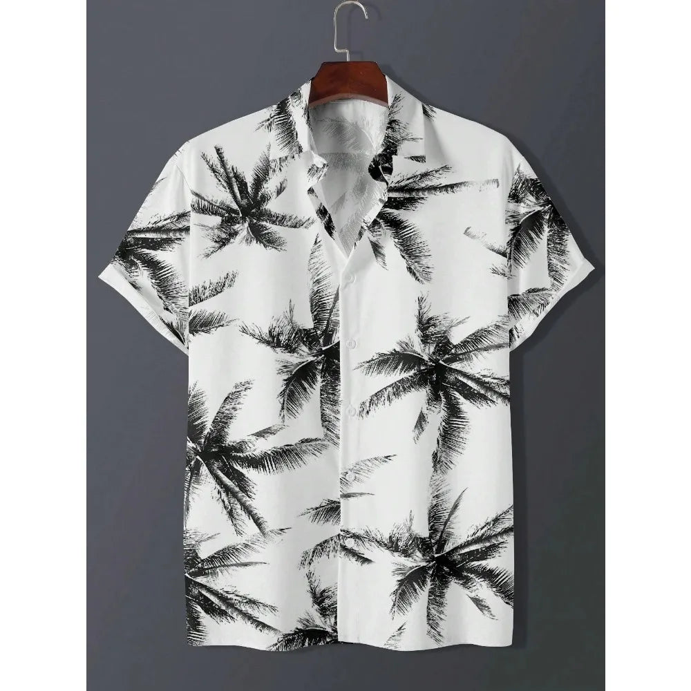 Luxury Hawaiian Shirt Men Vintage Slim Beach Fashion