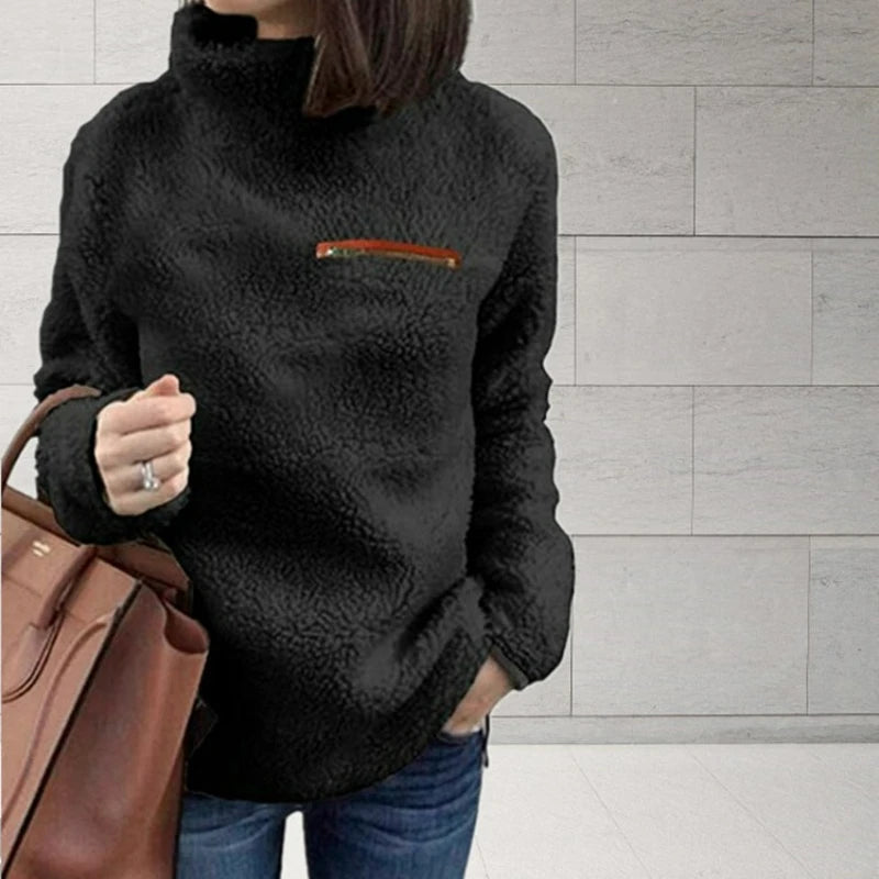 Cozy winter turtleneck sweater soft stylish sexy
