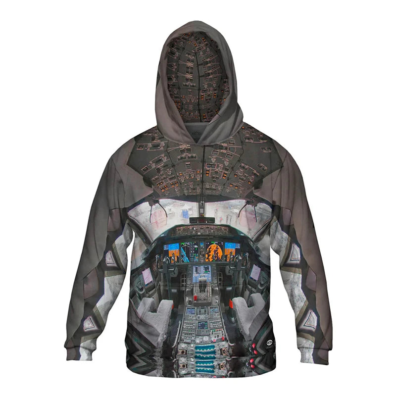 Men's 3D Aircraft Hoodie – Harajuku Pullover