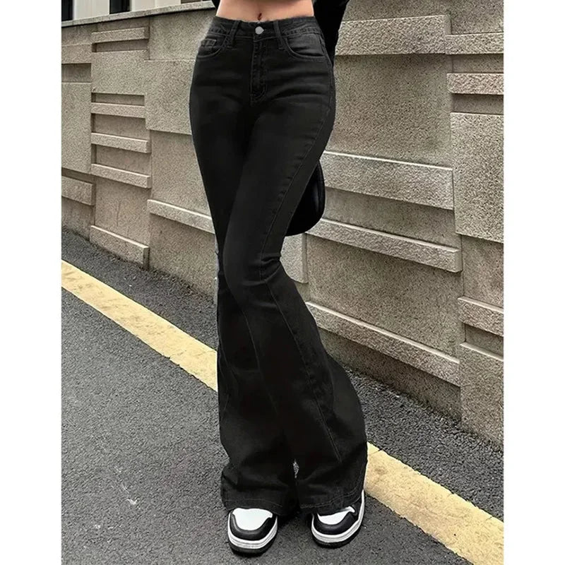 Women's High Waist Flared Jeans Stretch Bootcut Denim Pants