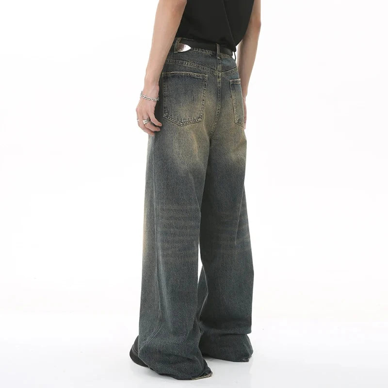 Men’s baggy wide leg vintage denim jeans