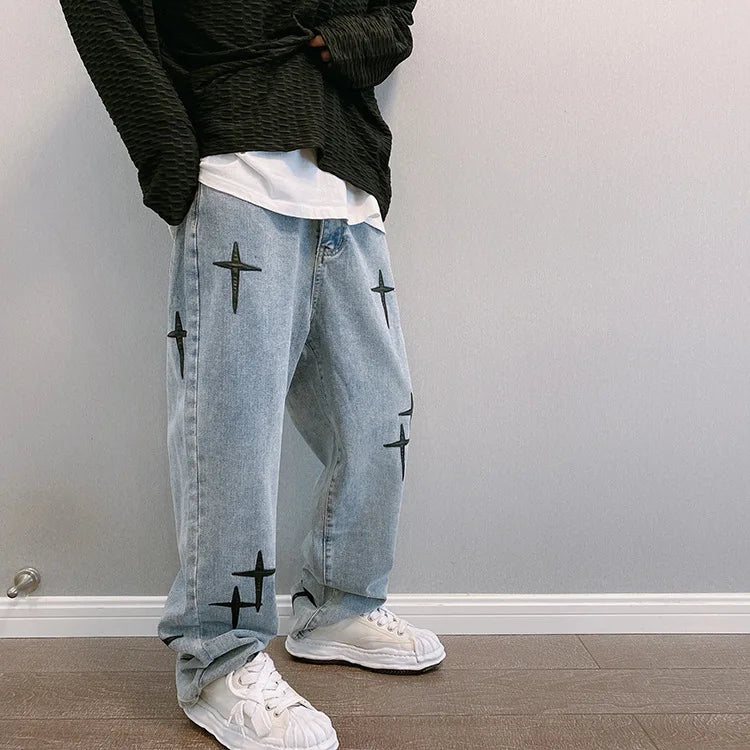Men's Baggy Wide Leg Streetwear Jeans