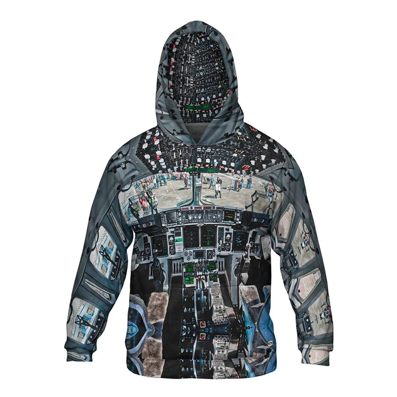 Men's 3D Aircraft Hoodie – Harajuku Pullover