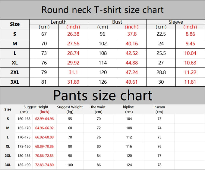 Men's 3D Print T-Shirt & Pants Set – Casual & Breathable