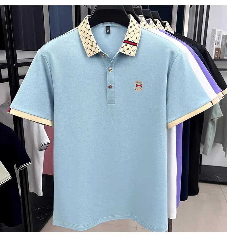 Luxury B letter polo shirt men summer fashion