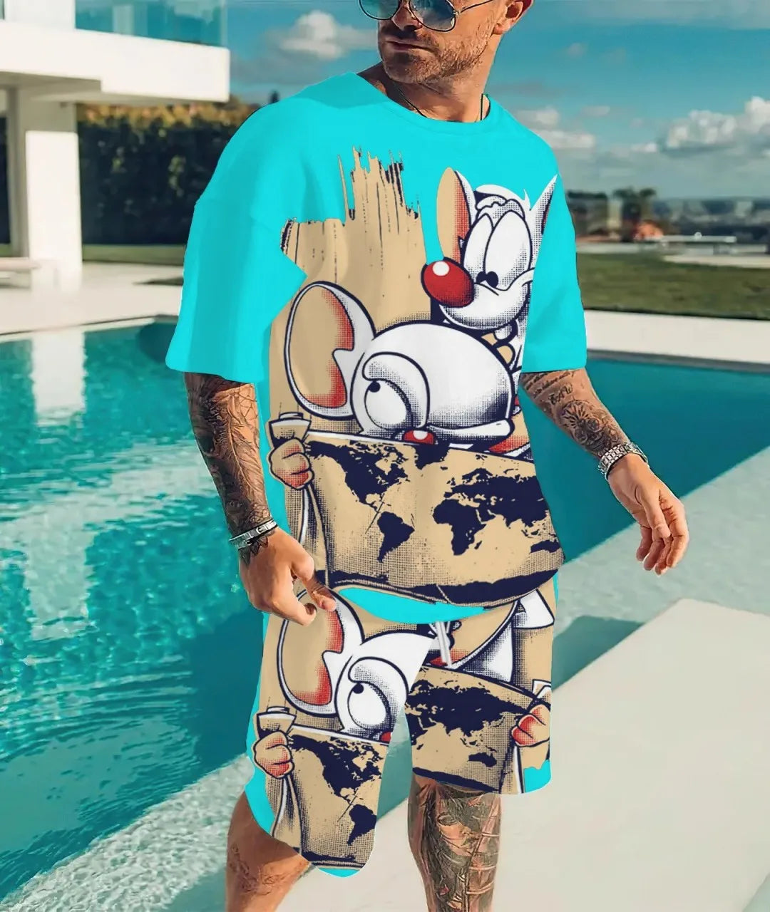 Summer Men's 3D Cartoon Short Sleeve T-Shirt 2025