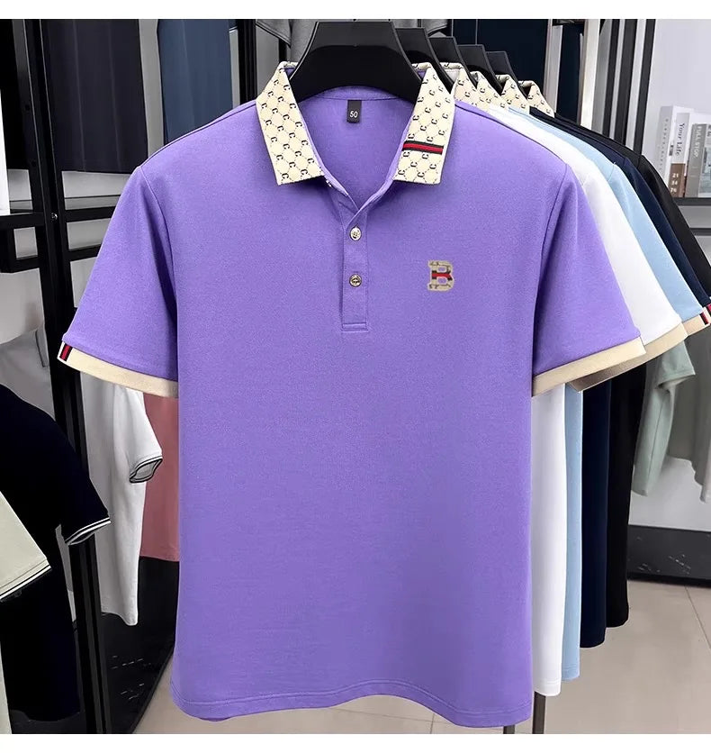 Luxury B letter polo shirt men summer fashion