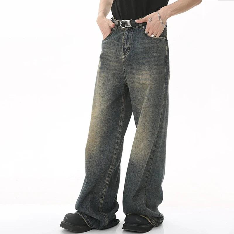 Men’s baggy wide leg vintage denim jeans