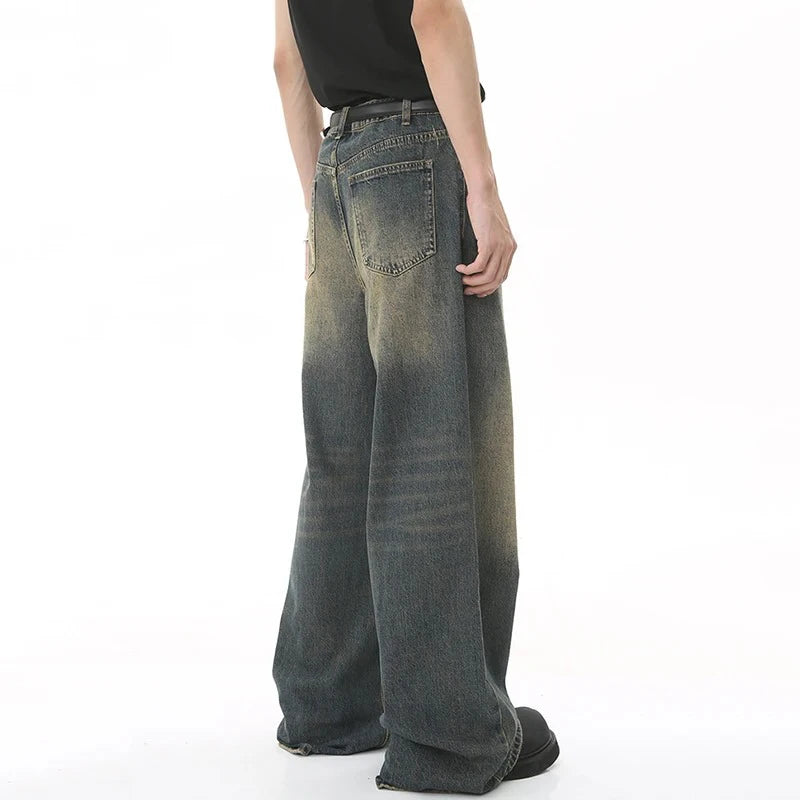 Men’s baggy wide leg vintage denim jeans