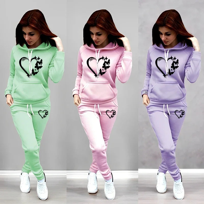 Women's Butterfly Jogger Set – Hoodie & Sweatpants 2025