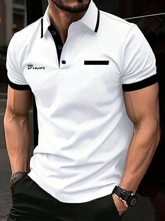 Men's Polo Shirt Summer Casual Golf Short Sleeve