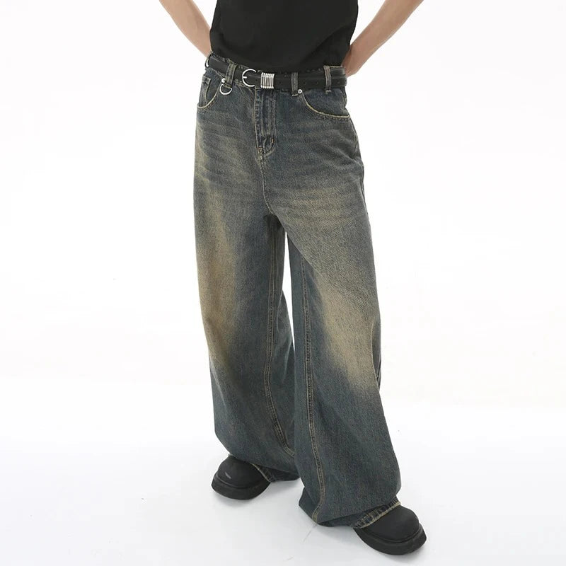 Men’s baggy wide leg vintage denim jeans
