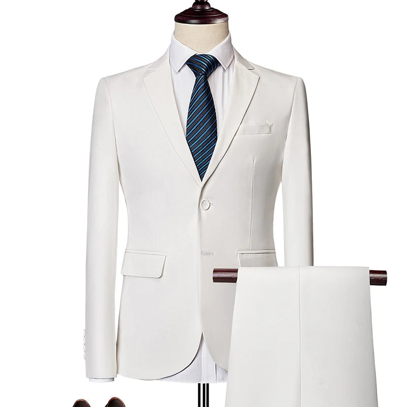 Men's Elegant 2-Piece Business Wedding Suit 2025