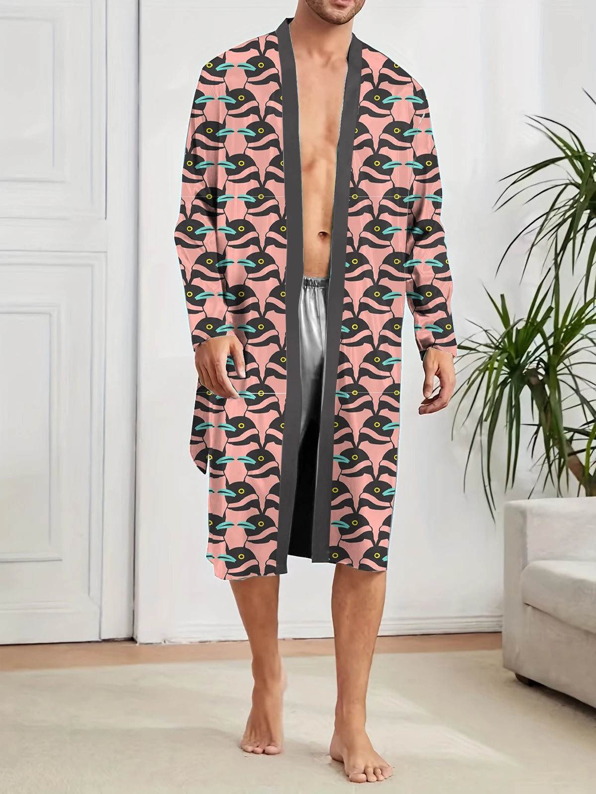 Men's 3D Penguin Quick-Dry Bathrobe